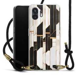 Carry Case Transparent Leather black/gold