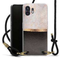 Carry Case Transparent Leather black/gold