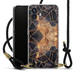 Carry Case Transparent Leather black/gold