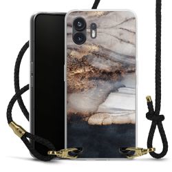 Carry Case Transparent Leather black/gold