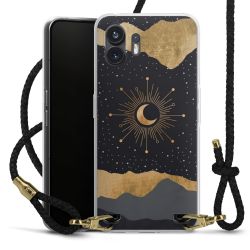 Carry Case Transparent Leather black/gold