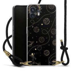 Carry Case Transparent Leather black/gold