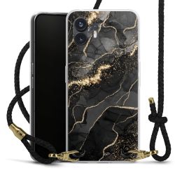 Carry Case Transparent Leather black/gold