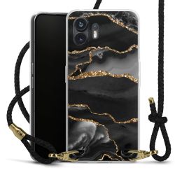 Carry Case Transparent Leather black/gold