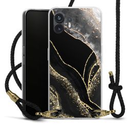 Carry Case Transparent Leather black/gold