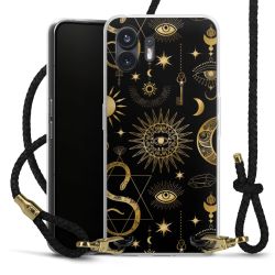 Carry Case Transparent Leather black/gold