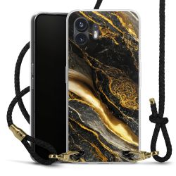 Carry Case Transparent Leather black/gold