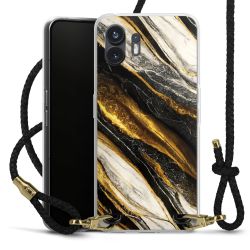 Carry Case Transparent Leather black/gold