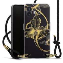 Carry Case Transparent Leather black/gold