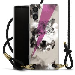 Carry Case Transparent Leather black/gold