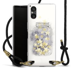 Carry Case Transparent Leather black/gold