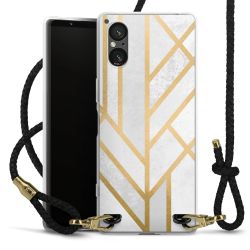 Carry Case Transparent Leather black/gold