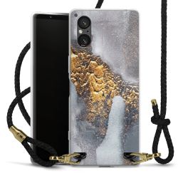 Carry Case Transparent Leather black/gold