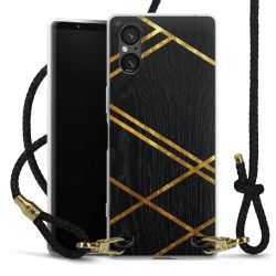 Carry Case Transparent Leather black/gold