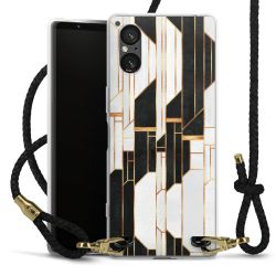 Carry Case Transparent Leather black/gold