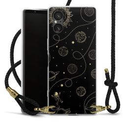 Carry Case Transparent Leather black/gold