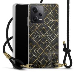 Carry Case Transparent Leather black/gold