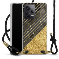 Carry Case Transparent Leather black/gold