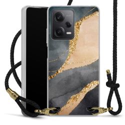 Carry Case Transparent Leather black/gold