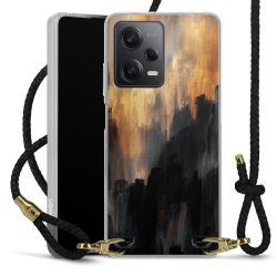 Carry Case Transparent Leather black/gold