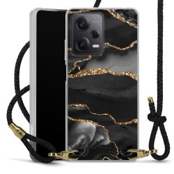 Carry Case Transparent Leather black/gold