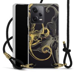 Carry Case Transparent Leather black/gold