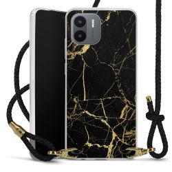 Carry Case Transparent Leather black/gold