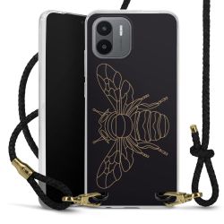 Carry Case Transparent Leather black/gold