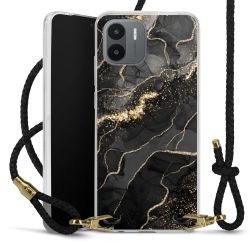 Carry Case Transparent Leather black/gold