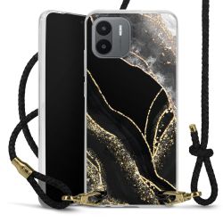 Carry Case Transparent Leather black/gold