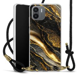 Carry Case Transparent Leather black/gold