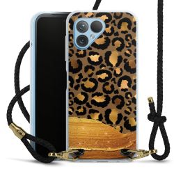 Carry Case Transparent Leather black/gold