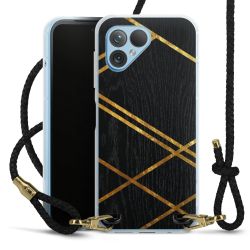 Carry Case Transparent Leather black/gold