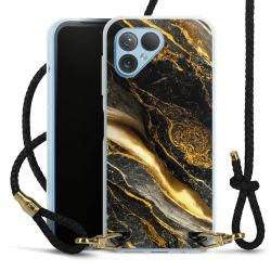 Carry Case Transparent Leather black/gold