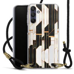 Carry Case Transparent Leather black/gold