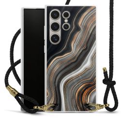 Carry Case Transparent Leather black/gold