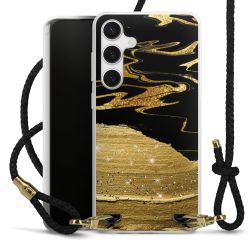 New Carry Case Transparent Leder schwarz/gold