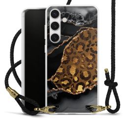 Carry Case Transparent Leather black/gold