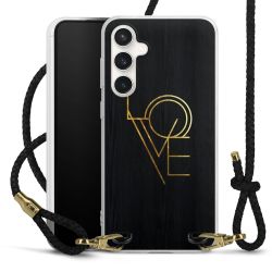 Carry Case Transparent Leather black/gold