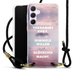 Carry Case Transparent Leder schwarz/gold