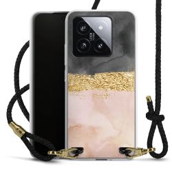 Carry Case Transparent Leder schwarz/gold