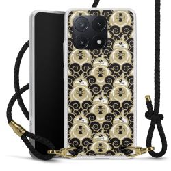 Carry Case Transparent Leather black/gold