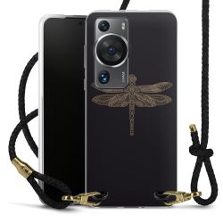 Carry Case Transparent Leather black/gold