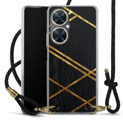 Carry Case Transparent Leather black/gold