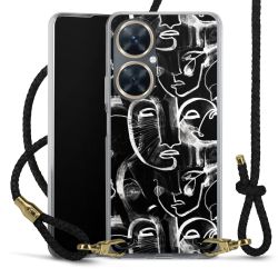 Carry Case Transparent Leather black/gold