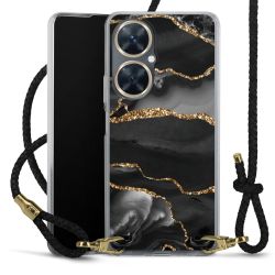 Carry Case Transparent Leather black/gold