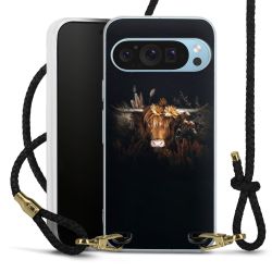 Carry Case Transparent Leather black/gold