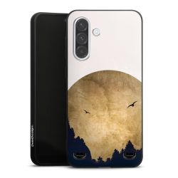Deux oiseaux et la lune