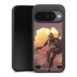 Der Mandalorianer und Grogu Sonnenguntergang Wolken