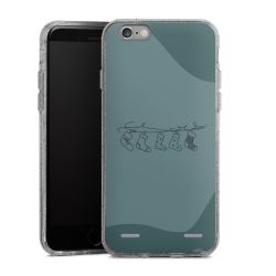 Carry Case Hülle Transparent/glitter ohne Band